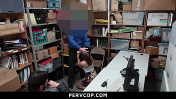 Suspect was stalled and taken to the back room pervcop