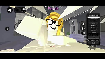 Novia rubia follando en roblox