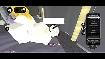 Novia rubia follando en roblox