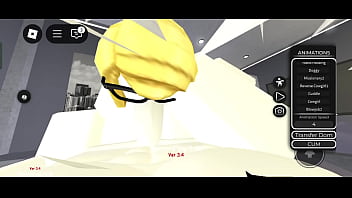 Novia rubia follando en roblox