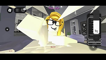 Novia rubia follando en roblox
