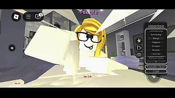 Novia rubia follando en roblox