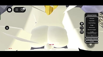 Novia rubia follando en roblox