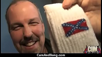 Ebony chick hard fuck in interracial group 21