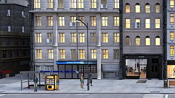 A pervert spies on a couple at a movie theater hentai kink maker