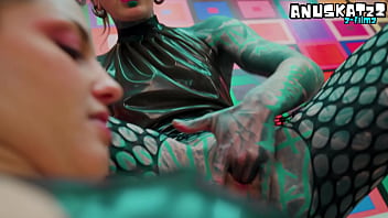 Anal fist and squirt fun goth lesbians go wild in latex fisting squirting gapes