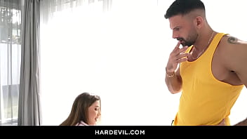 Lorenzo pushes his prick into layla scarlett's butthole for an anal drilling