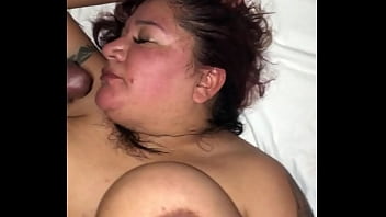 Mouthfucking a big titty milf