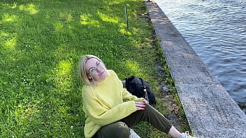 Blonde in the park was cock hungry