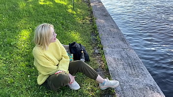 Blonde in the park was cock hungry