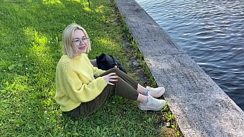 Blonde in the park was cock hungry