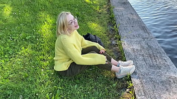 Blonde in the park was cock hungry