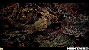 Chubby bbw hentai bondage all natural big tits girl lost in the woods gets dp & cumflation creampie