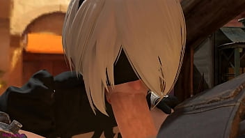 B2 from automata takes the cheek and gives claude from the final fantasy in the ass B2 from automata takes the cheek and gives claude from the final fantasy in the ass