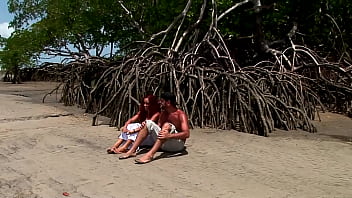 Milf woman a latina pig with two small firm tits and dark hair who likes to fuck on a beach