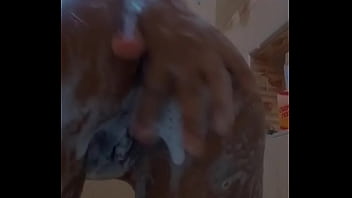 Sexy caribbean teen girl skyyy876 naked shower wet pussy and ass