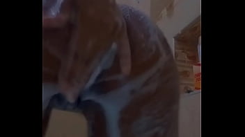 Sexy caribbean teen girl skyyy876 naked shower wet pussy and ass