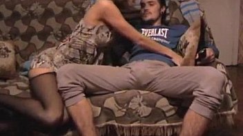 Gf in nylon stockings sucks off big cock