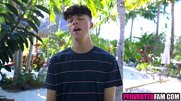 Step mom is curious of step son's cock