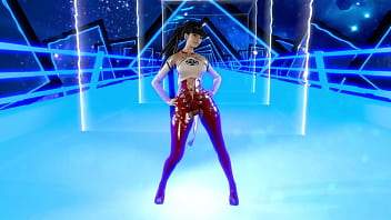 Athletic horny eve in debauched outfit dancing solo in front of mirror Athletic horny eve in debauched outfit dancing solo in front of mirror