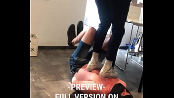 Trampling And Jumping Without Mercy On The Human Doormat thumbnail