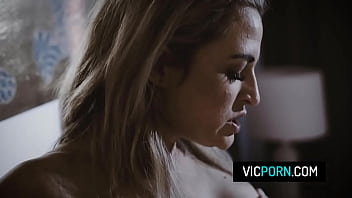 Horny babe puts her boyfriend's cock in her mouth and give him a sloppy blowjob