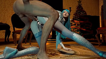 3d cute asian cosplay model cheating with big dick stranger