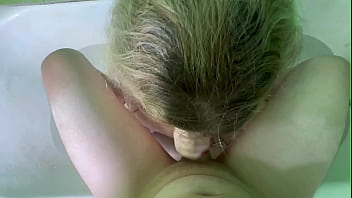 Friend's wife sucks in the bathroom and gets a mouthful of cum