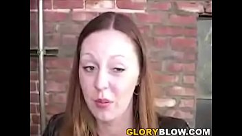 Julieann show us her blowjob skills on a bbc gloryhole