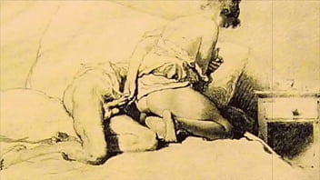 Retro erotic drawings