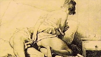 Retro erotic drawings