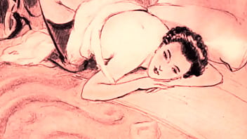 Retro erotic drawings