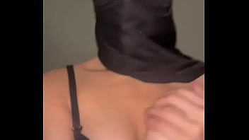 Solo arab girl in hijab grabs her muslim tits • slutty titties show for you