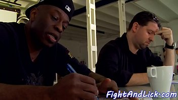 Stockinged lezzie pussylicking wrestling babe