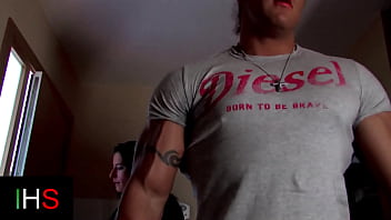 Gorgeous girl with light skin takes a load in her mouth and swallows it all