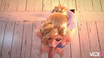 Минет от блондинки