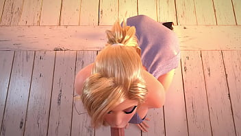 Минет от блондинки