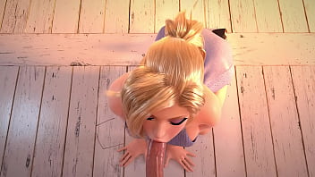 Минет от блондинки