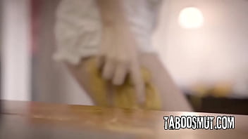 Hot redhead teen has anal sex with her voyeur neighbor