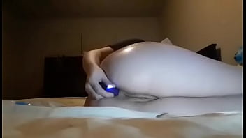 Rubbing my fat slit vibrating my asshole until i cum