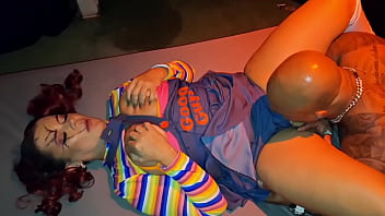 Halloween tranzei com meu cunhado na festa a fantasia