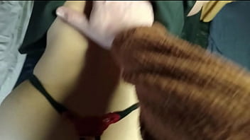 Hot latina brunette on all fours gets her ass fucked twice