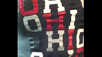 Playing with my tits after a stressful football game