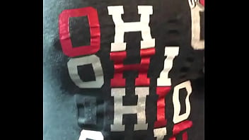 Playing with my tits after a stressful football game