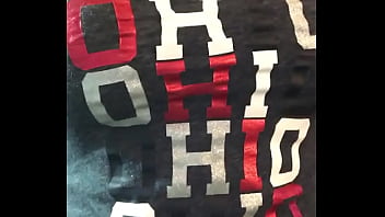 Playing with my tits after a stressful football game