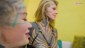 Split tongue lesbians tattooed toy play anal and atm adventures