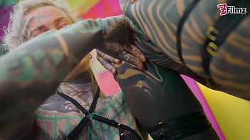 Split tongue lesbians tattooed toy play anal and atm adventures