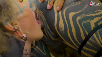 Split tongue lesbians tattooed toy play anal and atm adventures