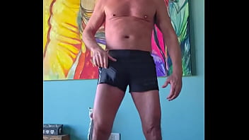 Pervy papifachero loves how these muscle alive shorts grab his cock and cum tanks woof sometimes the cum tanks need dra