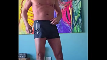 Pervy papifachero loves how these muscle alive shorts grab his cock and cum tanks woof sometimes the cum tanks need dra